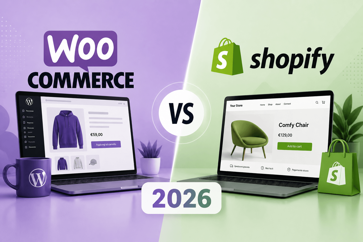 WooCommerce vs Shopify nel 2026: quando scegliere uno o l’altro